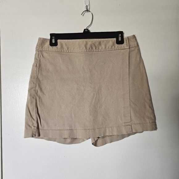 Ann Taylor cotton safari preppy mid-rise mini wrap skort Size 12 - Picture 1 of 8